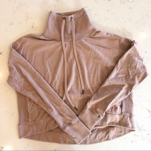 Dusty Rose Fleece Athleisure Pullover- EUC